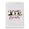 Wine Cat Goals Flour Sack Dish Towel