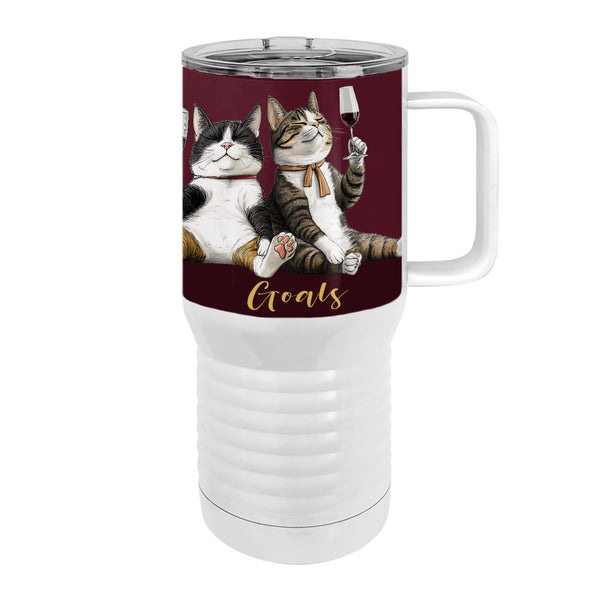 Wine Cat Goals 20oz Tall Insulated Stainless Steel Tumbler with Slider Lid