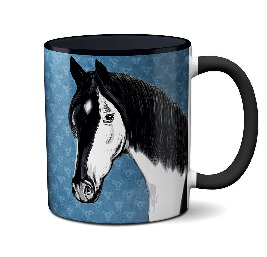 Barn Horse Black Mug by Pithitude