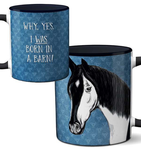 Barn Horse Black Mug by Pithitude