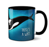 Orca Whale Way Black Coffee Mug by Pithitude