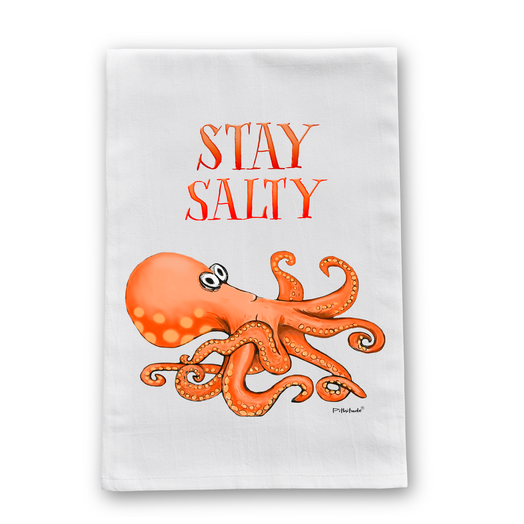 Salty Octopus Flour Sack Dish Towel