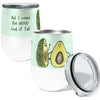 Avocado Fat 12oz Insulated Stainless Steel Tumbler with Clear Lid