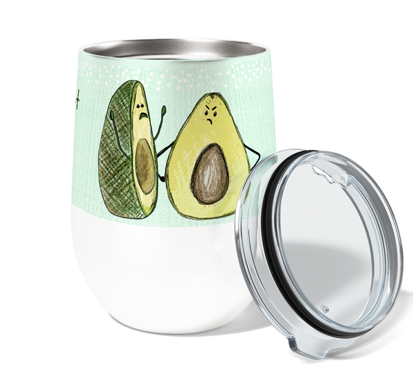 Avocado Fat 12oz Insulated Stainless Steel Tumbler with Clear Lid