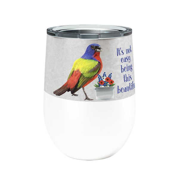 Beautiful Bunting 12oz Insulated Stainless Steel Tumbler with Clear Lid