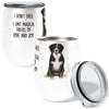 Bernese Mountain Dog Shedding 12oz Insulated Stainless Steel Tumbler with Clear Lid