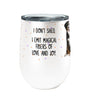Bernese Mountain Dog Shedding 12oz Insulated Stainless Steel Tumbler with Clear Lid