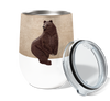 Big Butt Bear 12oz Insulated Stainless Steel Tumbler with Clear Lid