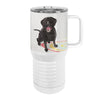 Black Lab Person 20oz Tall Insulated Stainless Steel Tumbler with Slider Lid