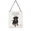 Black Lab Person 4x5" Mini-Sign