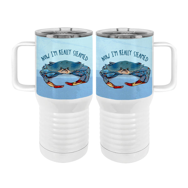 Blue Crab Steamed 20oz Tall Insulated Stainless Steel Tumbler with Slider Lid