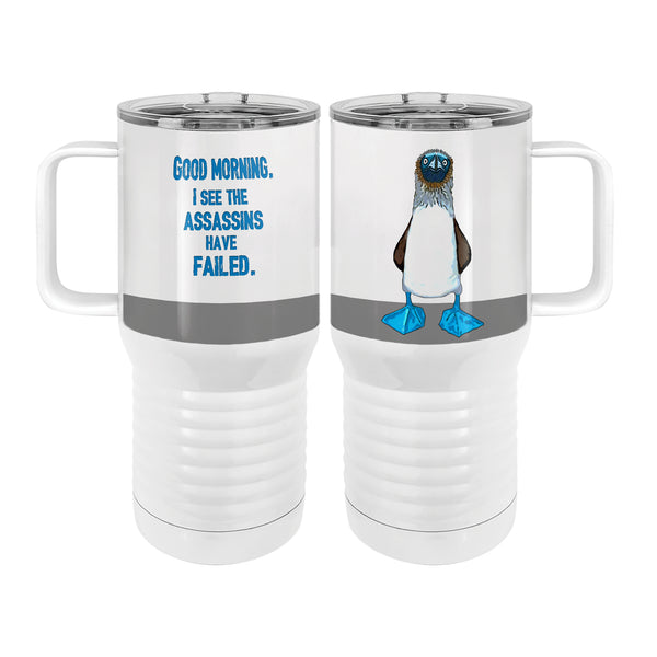 Blue Footed Boobie Assassin 20oz Tall Insulated Stainless Steel Tumbler with Slider Lid