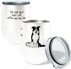 Border Collie Dog Hair and Coffee 12oz Insulated Stainless Steel Travel Tumbler