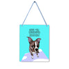 Brown Boston Terrier Sedation 4x5" Mini-Sign