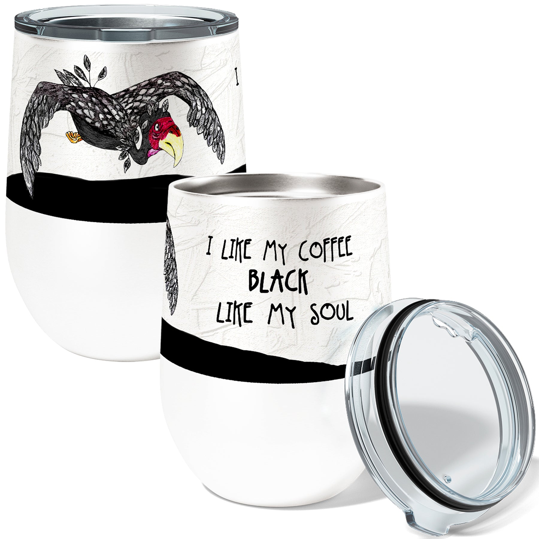 Black Buzzard 12oz Stemless Insulated Stainless Steel Tumbler