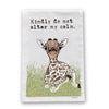 Calm Giraffe Flour Sack Dish Towel