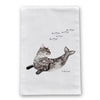 Catfish Mermaid Flour Sack Dish Towel