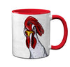 Chicken Meeting Red Mug Cup