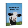 Cow Pasture 8x10 Wood Block Print