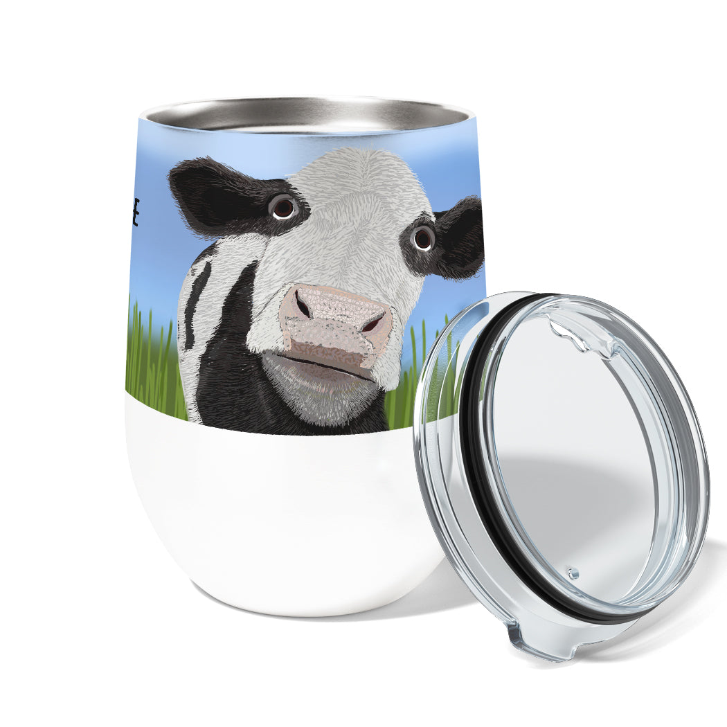 Cow Pasture 12oz Insulated Stainless Steel Tumbler with Clear Lid ...