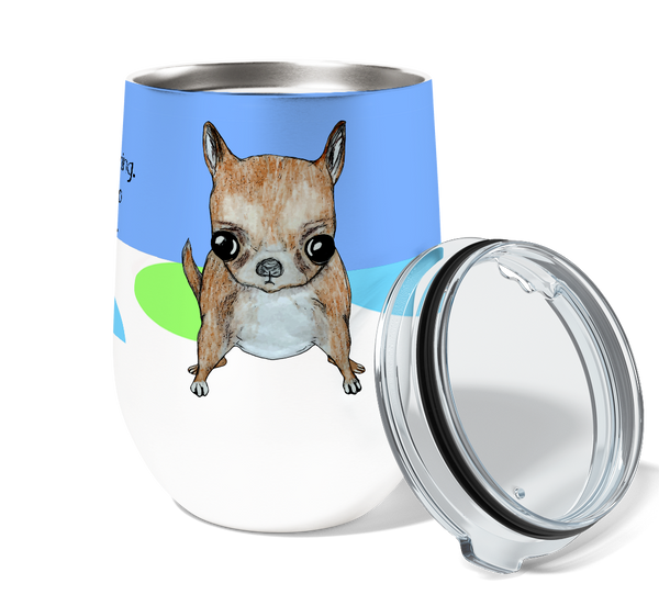 Crazy Chihuahua 12oz Stemless Insulated Stainless Steel Tumbler