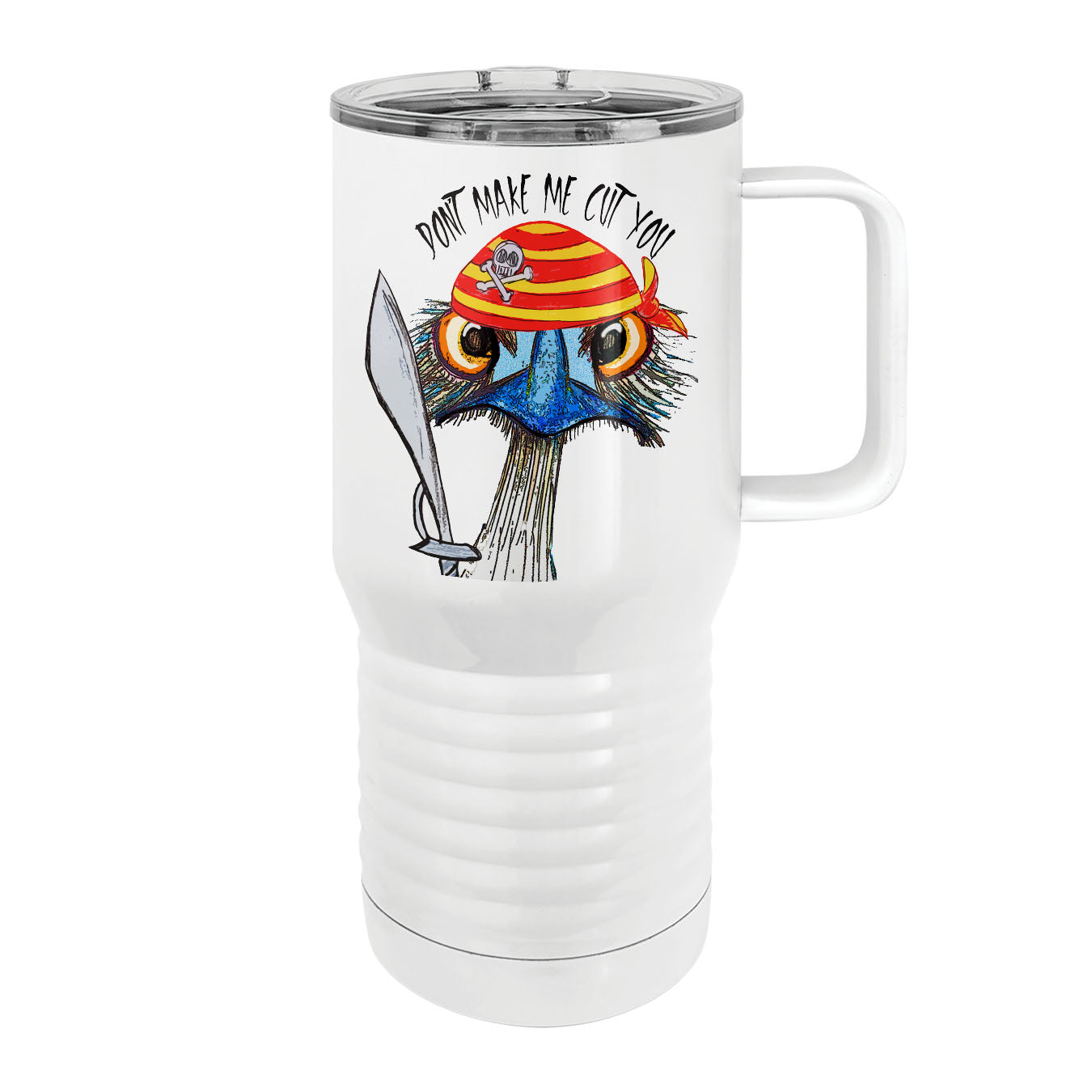 Cut You Pirate Emu 20oz Tall Insulated Stainless Steel Tumbler with Slider Lid