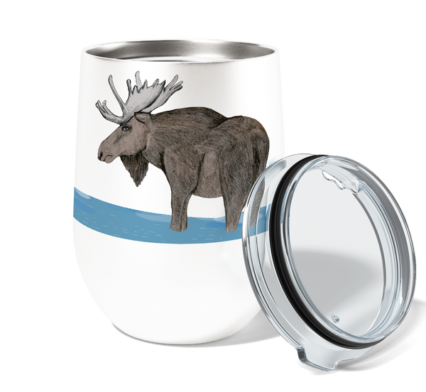 Disturbed Moose 12oz Stemless Insulated Stainless Steel Tumbler