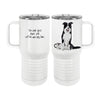 Border Collie Dog Hair and Coffee 20oz Tall Insulated Stainless Steel Tumbler with Slider Lid