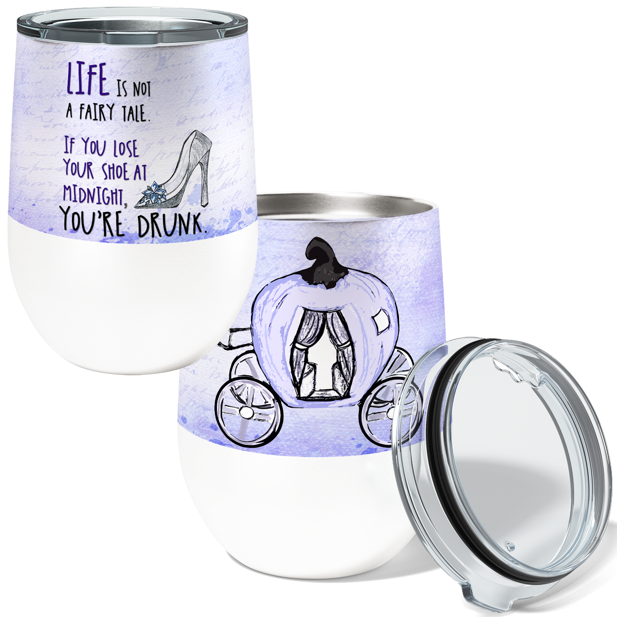 Drunk Fairy Tale 12oz Stemless Insulated Stainless Steel Tumbler