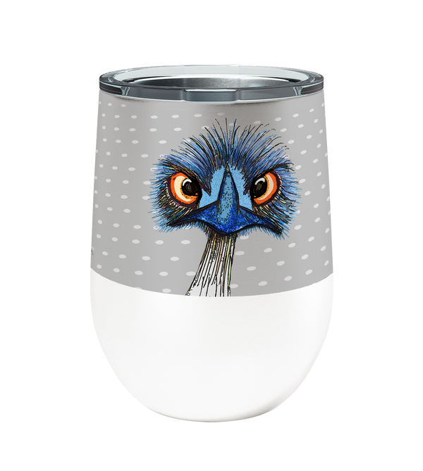 Pithitude Emu 12oz Stemless Insulated Stainless Steel Tumbler