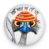 Funny pirate emu magnet with Don't Make Me Cut You warning