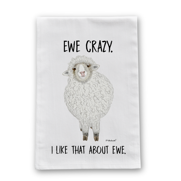 Ewe Crazy Flour Sack Dish Towel