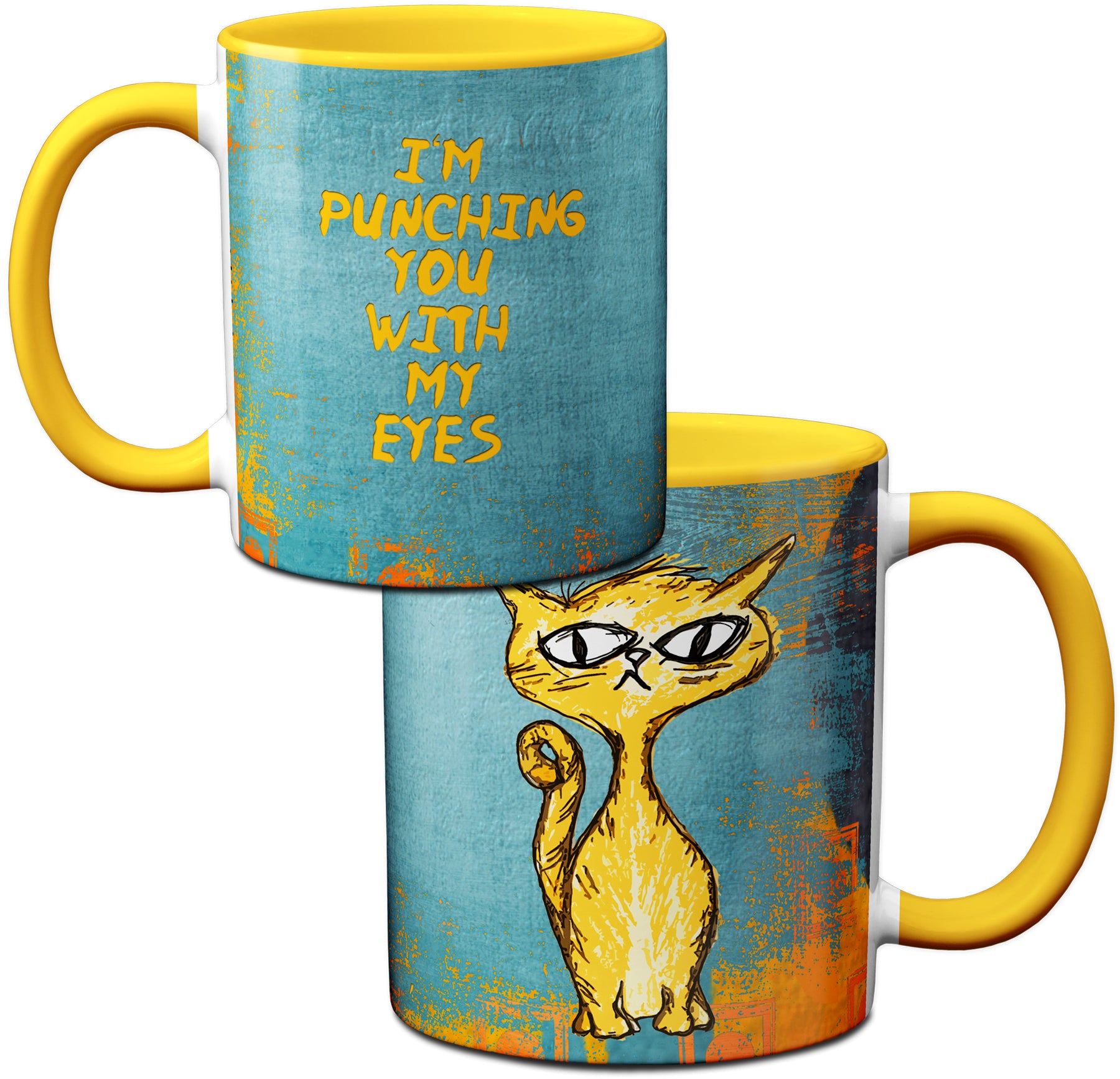 Eye Punch Cat Funny Mug