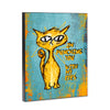 Eye Punch Cat 8x10 Wood Block Print