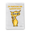 Eye Punch Cat Flour Sack Dish Towel