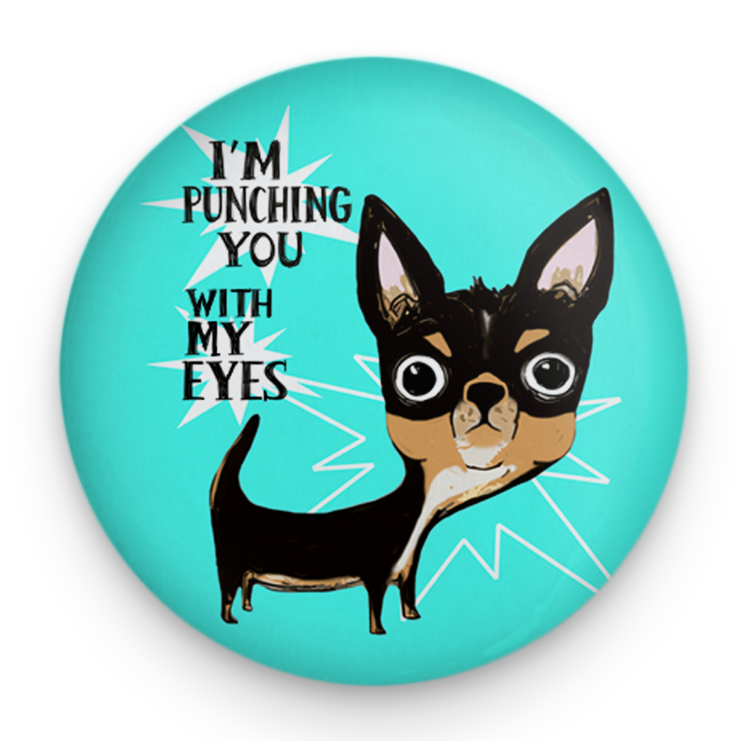Eye Punch Chihuahua Dog Magnet