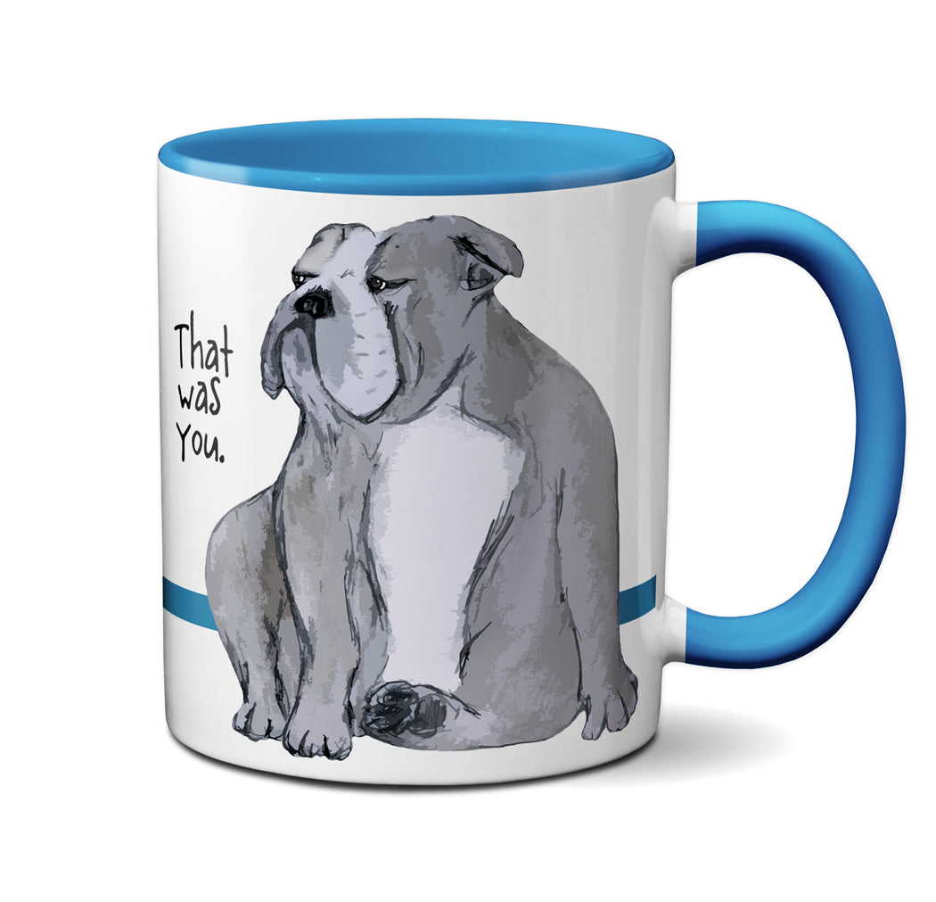 Farting English Bulldogs Mug by Pithitude