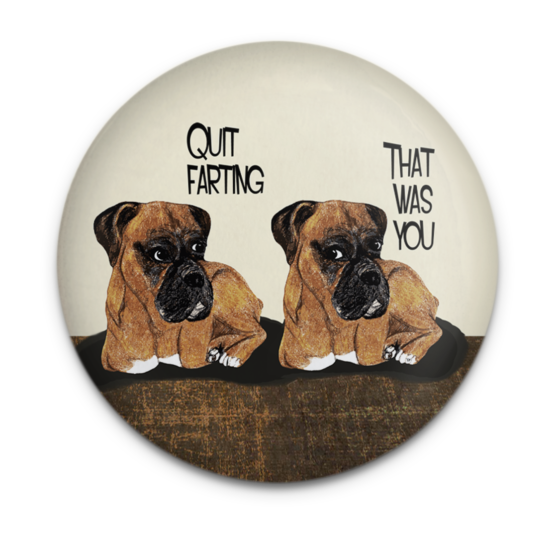 Farting Boxer Dog Magnet