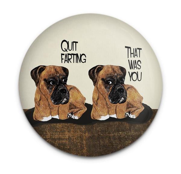 Farting Boxer Dog Magnet