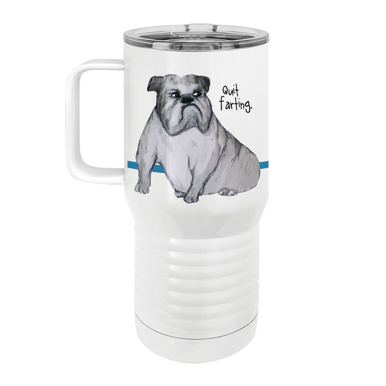 Farting Bulldogs 20oz Tall Insulated Stainless Steel Tumbler with Slider Lid