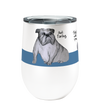 Farting English Bulldogs 12oz Stemless Insulated Stainless Steel Tumbler