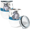 Farting English Bulldogs 12oz Stemless Insulated Stainless Steel Tumbler