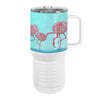 Pink Flamingo Dance 20oz Tall Insulated Stainless Steel Tumbler with Slider Lid