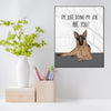 German Shepherd Job 8x10 Wood Block Print