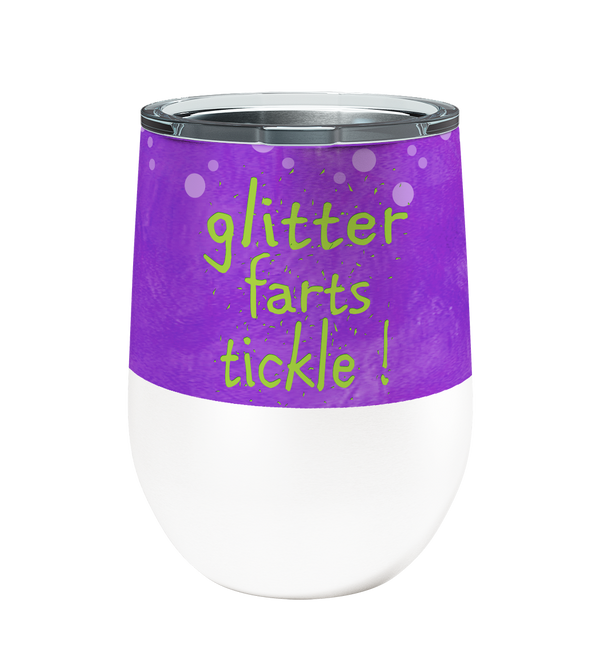 Unicorn Glitter Farts 12oz Stemless Insulated Stainless Steel Tumbler