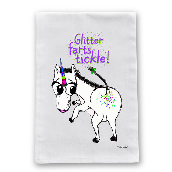 Unicorn Glitter Farts Flour Sack Dish Towel