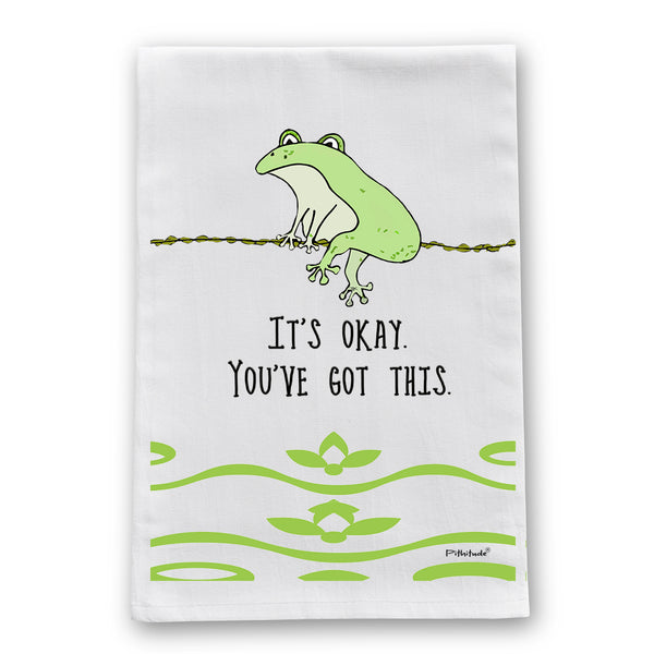 Got This Frog Flour Sack Dish Towel