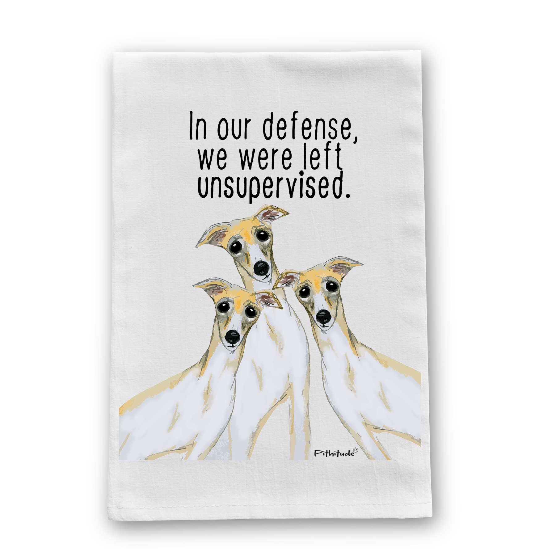 Unsupervised Greyhounds Flour Sack Dish Towel