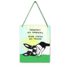 Hangover Boston Terrier 4x5" Mini-Sign