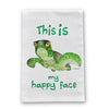 Happy Face Turtle Flour Sack Dish Towel